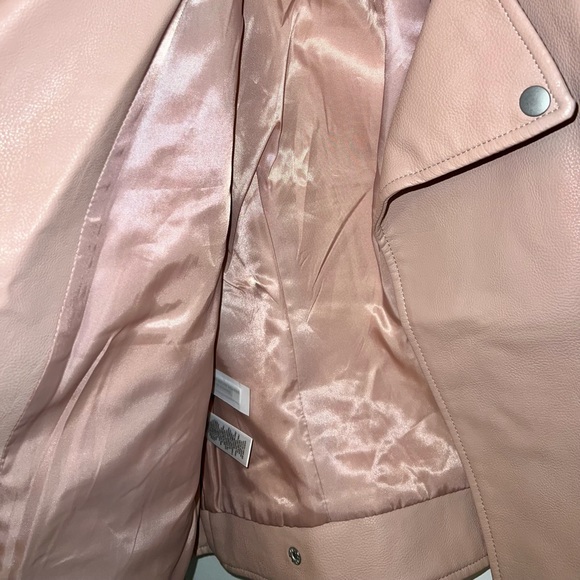 LOFT Pink Faux Lather Moto Jacket - Picture 5 of 10